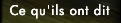 Ce qu'ils ont dit